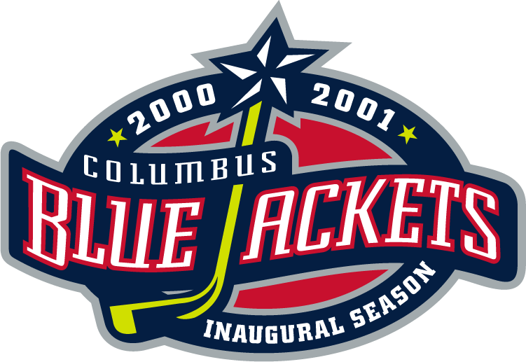 Columbus Blue Jackets 2001 Anniversary Logo iron on heat transfer